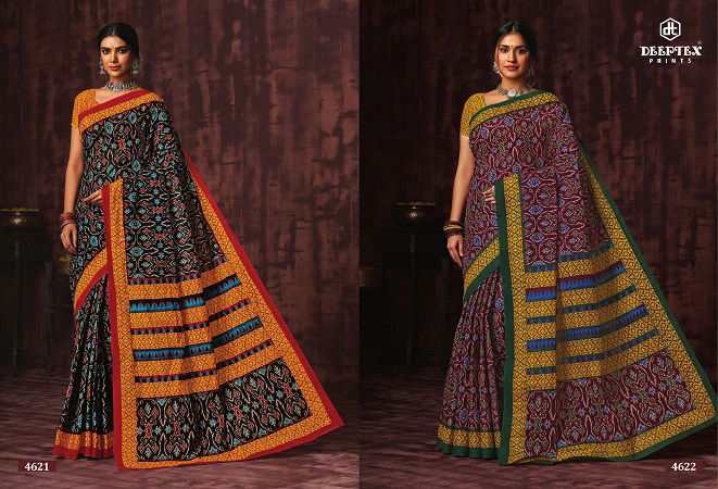 Deeptex Mother India Vol 46 Regular Wear Wholesale Cotton Printed Sarees
